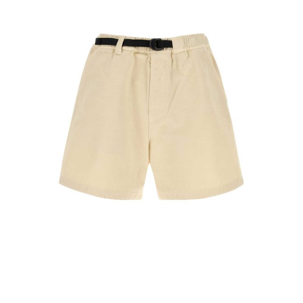 Stone Island Men Ivory Cotton Bermudas Shorts